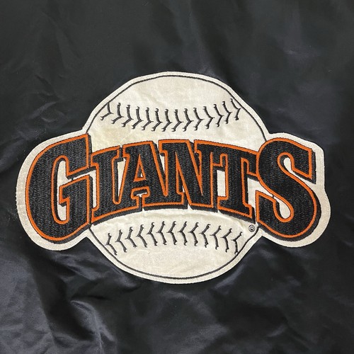 VTG Starter San Francisco Giants Satin Jacket Mens Large USA Double Sided RARE - Picture 8 of 16