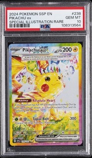 2024 POKEMON SSP EN SURGING SPARKS SPECIAL ILLUSTRATION RARE PIKACHU EX PSA 10