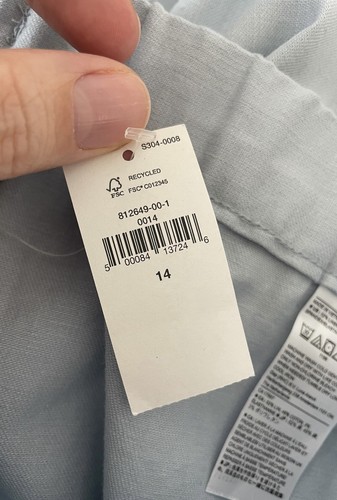 NWT Banana Republic Wide Leg Linen Blend Pants Coastal Size 14 - Picture 8 of 12