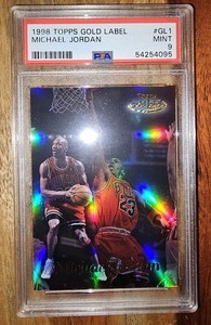 1998 TOPPS GOLD LABEL MICHAEL JORDAN GL1 HOLO REFRACTOR PSA 9 MINT CHICAGO BULLS