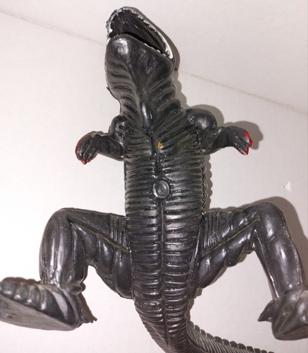 Vintage 80's Dinosaur T-Rex Lizard Monster Hong Kong Figure Toy Black - Picture 13 of 14