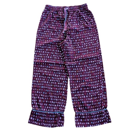 Floreat Anthropologie Pyjamahose Damen Gr. S rot weinrot locker festlich Baum