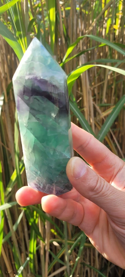 FLUORIT, Regenbogen Fluorit Spitze/Tower/ 478g - Bild 4 von 4