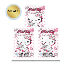Feuille de masque facial Hello Kitty Cosplay 3 pièces de soins de la peau...