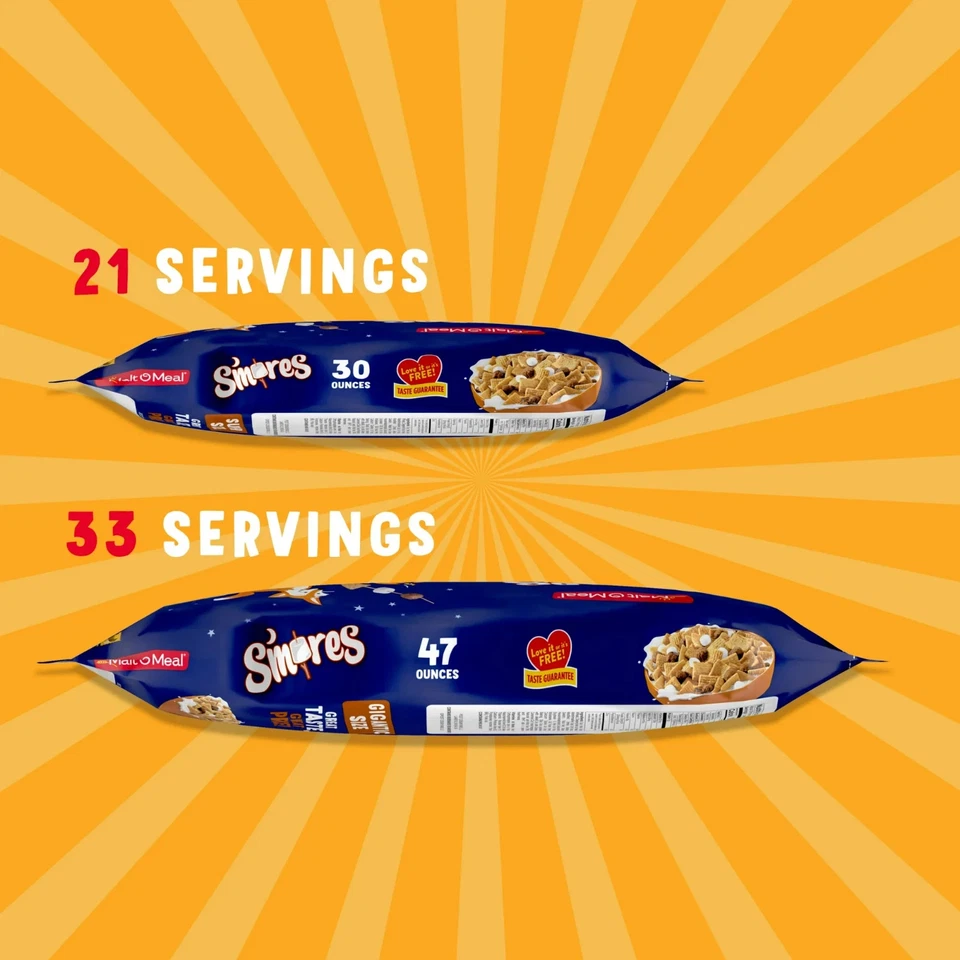 Malt-O-Meal S'mores breakfast Cereal crunchy Smores Cereal 30oz Resealable Ba... - Image 2 of 4