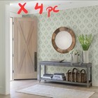 4 Piece FD25719 Laurel Light Green Ogee Wallpaper Non Woven Botanical (Shelf8)