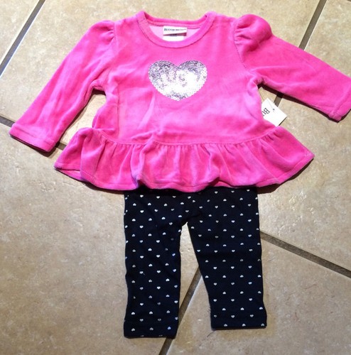 Baby Shower Valentines Gift Infant Hearts Giraffe Ladybug 2pc Set SZ 0/3-6/9 mth - Picture 6 of 9