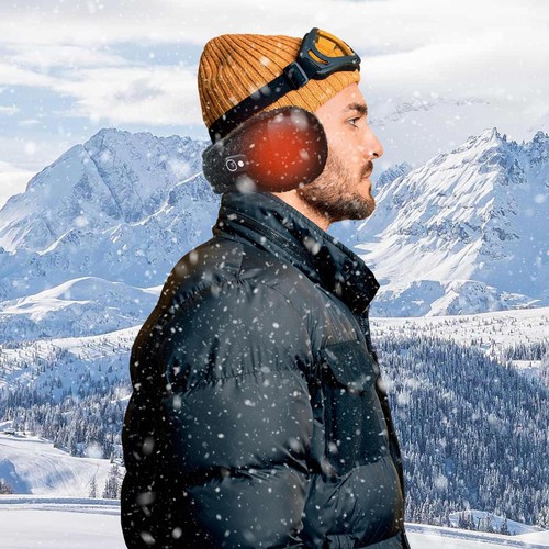 Ear Muffs Fleece Unisex Wrap Around Cover Warm Winter Warmers Heating Earmuffs - Picture 10 of 12