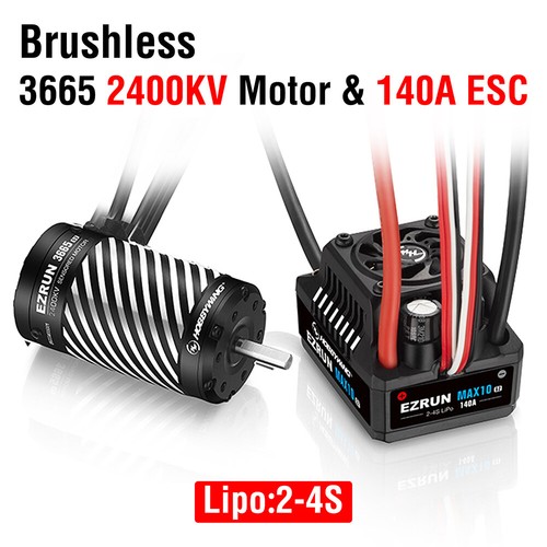 HobbyWing EZRUN G3 Brushless Motor & 80/140A ESC Power Combo für RC 1/10 Autos - Bild 16 von 21