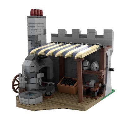 ZITIANYOUBUILD Medieval Modular Blacksmith 306 Stück MOC-83224 für Weihnachten