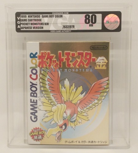 Pokemon Gold Japan Version Pocket Monsters Kin Game Boy Color VGA Graded 80 NM - Picture 1 of 10