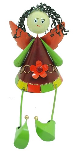 FairTrade Balinesische Eisenarbeit Engel Mädchen Puppe Deko Christbaumschmuck Geschenk - Bild 8 von 10