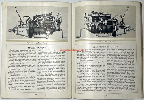 1916 MAXWELL MOTOR CARS CATALOG ROADSTER SEDAN TOWN CAR CABRIOLET SPECS DETROIT - Picture 14 of 16