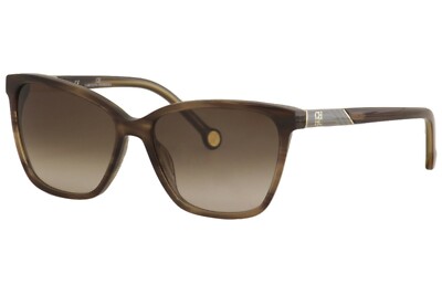 NWT Carolina Herrera Sunglasses SHE 796 06YZ brown Square 57  display picture 2