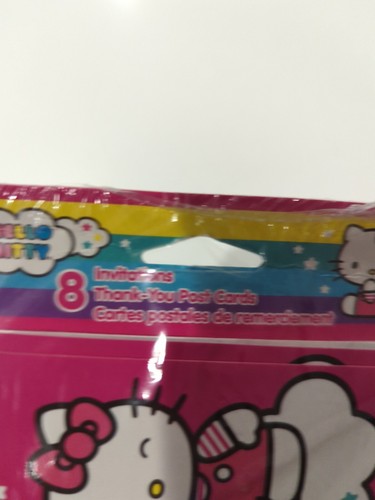 8 Hello Kitty Party Invitations & Thank you Cards Brand New - partially open - Picture 2 of 11