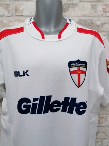 BLK ENGLAND RUGBY LEAGUE - rugby shirt top Size Uk XL - Picture 3 of 12