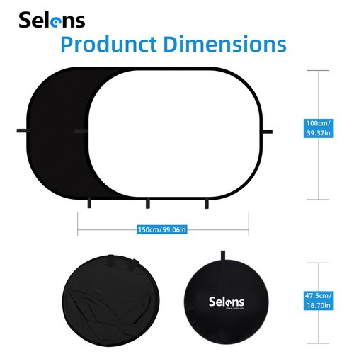 Selens Portable Photography Background Green Screen Backdrop for Portrait Video - Picture 8 of 14