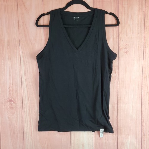 Madewell V-Neck Tank Top Shirt Gr. S Small Schwarz NEU Neu mit Etikett