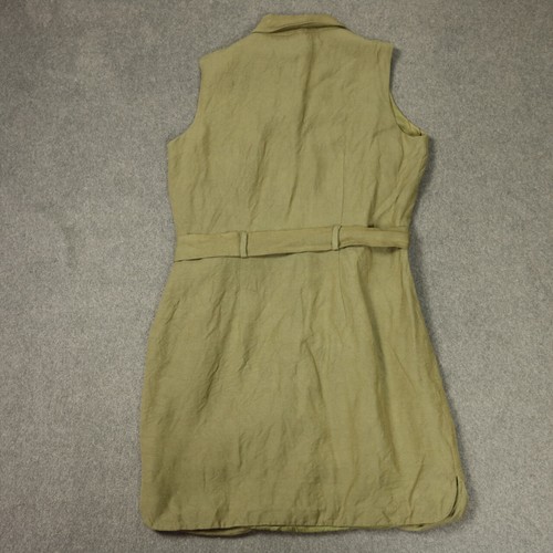 Vintage Ann Taylor Leinenmischung Knopfleiste ärmellos Mini Shirt Kleid oliv 8 - Bild 13 von 24