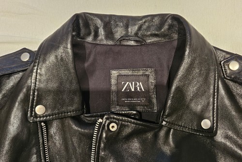 Lederjacke Damen Zara Biker schwarz in XL Echtleder - Bild 2 von 9