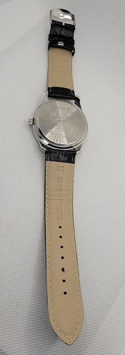 Mens Allude Silver Tone Black Dial Day Date Small Seconds Hand Analog Watch K1 - Picture 8 of 9