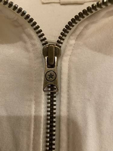 Converse One Star Full Front Zip Sweatshirt Jacket White Boys SZ L 15-17 EUC - Picture 4 of 10