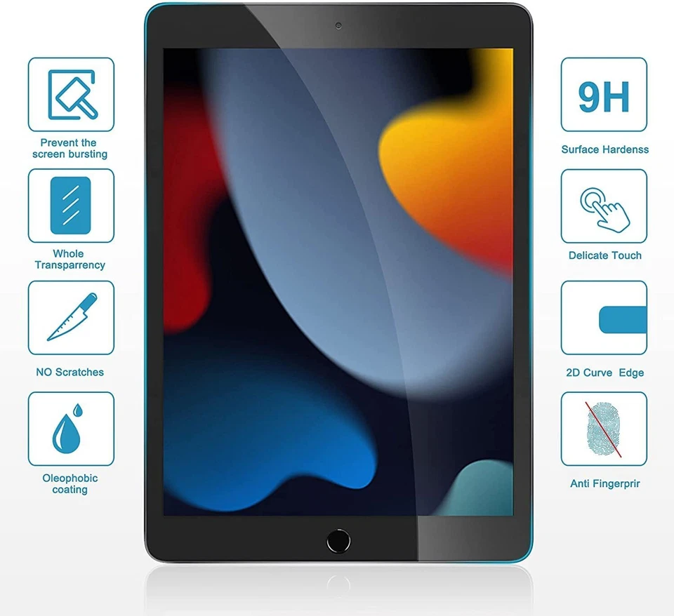Screen Protector for Apple iPad 10.2 7/8/9 Generation iPad 9.7 Air 1/2/3/4/5 - Image 3 of 4
