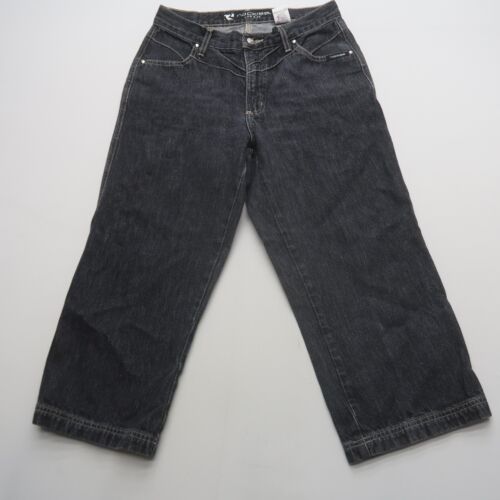Rockies Womens Bareback Capri Jeans Size 9 Grey Y2K Western Crop High Rise - Picture 2 of 10