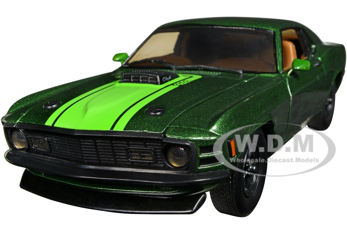 1970 FORD MUSTANG MACH 1 428 GREEN METALLIC 1/24 DIECAST MODEL BY