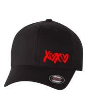 LOVE XOXO ❤️ FOREVER HEART *** Flex Fit HAT *FREE SHIPPING in BOX*