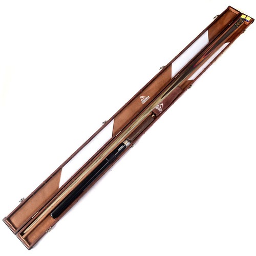CUESOUL 57" Handmade Snooker Cue 18 oz with Cue Extension & Brown Cue Case - Picture 8 of 8