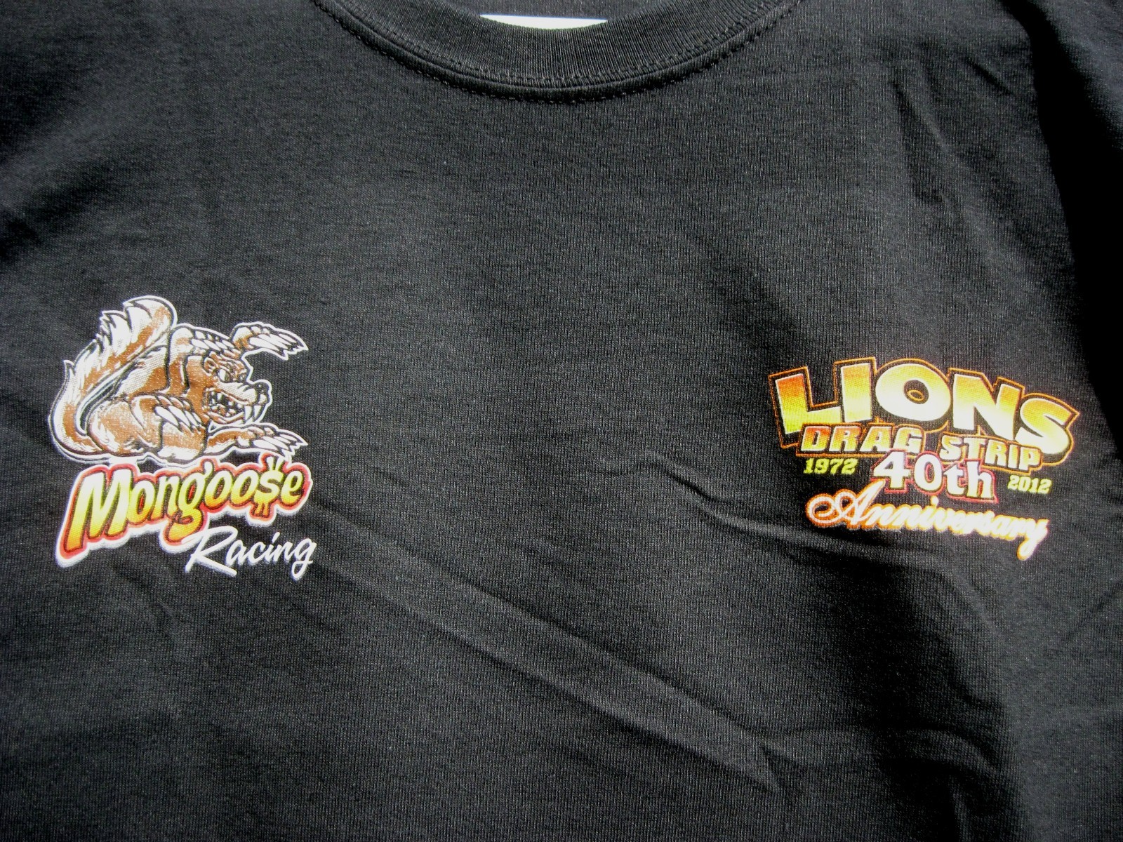 Tom 'The Mongoose' McEwen Lions Drag Strip 40th Anniversary T Shirt XL