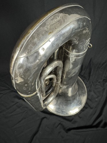 *Vintage* Conn Eb "Painted Lady" Silver-Plated 3-Valve Tuba (1971) - Picture 6 of 20