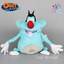 New Oggy and the Cockroaches Oggy Blue Cat Soft Stuffed Plush Doll Toy 12
