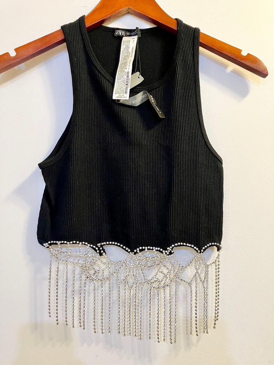 トップス epine label rhinestone summer knit maglia_cropped_a_trecce_con_lo