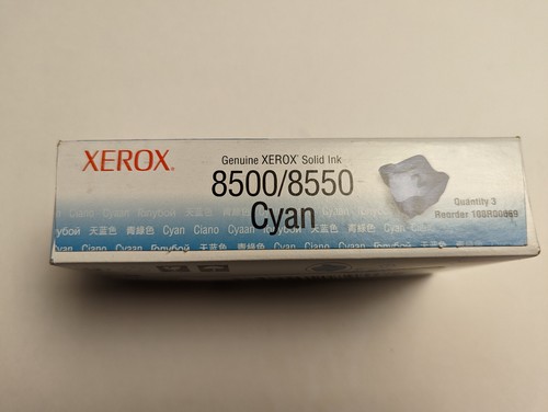 Nuevo paquete de tinta sólida cian Xerox Phaser 8500/8550 (3 palos) 108R00669 - Imagen 3 de 3