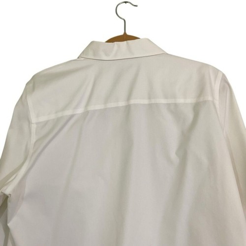 Nina McLemore Solid White 100% Long Sleeve Button Down Shirt Top 12 - Picture 9 of 9