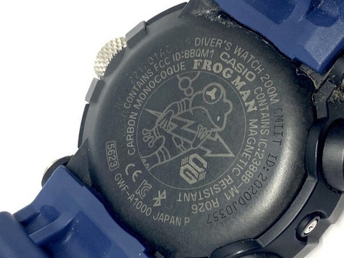 CASIO GWF-A1000-1A2JF G-SHOCK FROGMAN Black MASTER OF G Men's Watch Box used F/S - Picture 7 of 8