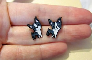 Boston-Terrier-Earrings-Dog-Hypoallergenic-Stud