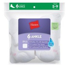 Hanes Women's Cool Comfort Ankle Socks 6-Pack