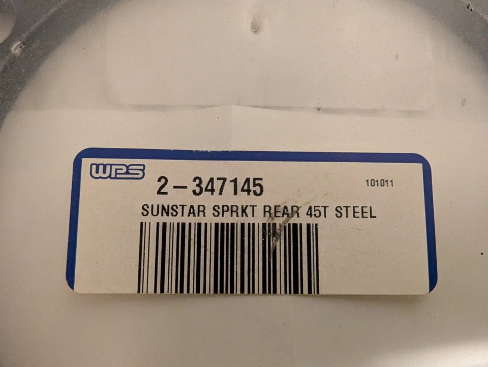 Piñón trasero eliminador Kawasaki EX250 EX500 Ninja EL250 45T negro Sunstar Foto 4 de 4