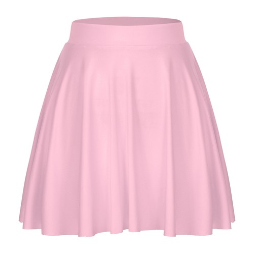 Women Stretch Flared Casual Mini Skater Skirt Elastic Waist A-Line Pleated Skirt - Picture 42 of 142