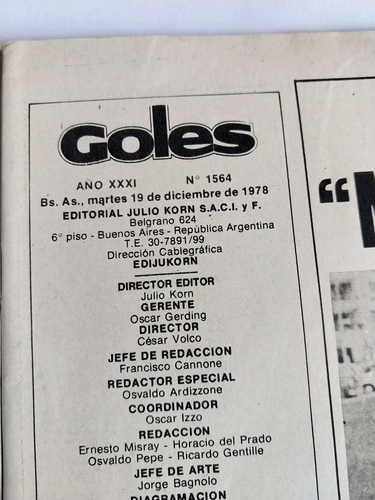 Mario Kempes got Married 1978 World Cup Argentina Magazine with Reutemann Poster - Picture 3 of 14
