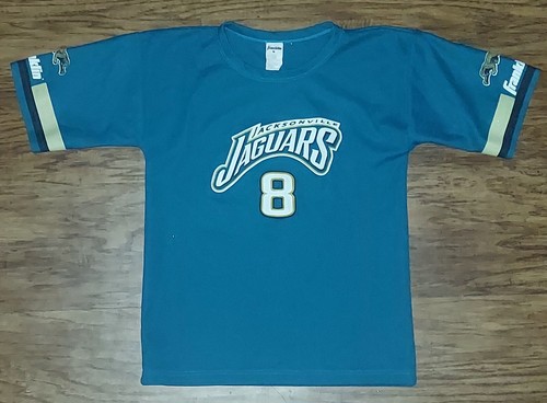 VTG Franklin Jacksonville Jaguars Youth Jersey #8 Medium Made USA Banned Logo - 第 1/6 張圖片