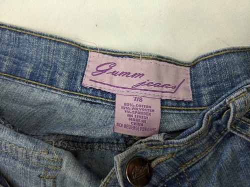Gumm Ladies Back Embellished Lightweight Jeans Blue Size 34" x 32" - Picture 3 of 5