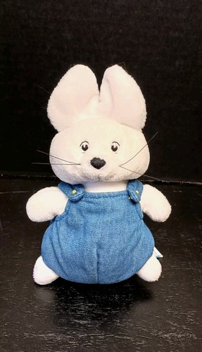 Vintage 1999 Eden Plush Max Mouse From Max And Ruby 7.5" In Denim Overalls HTF