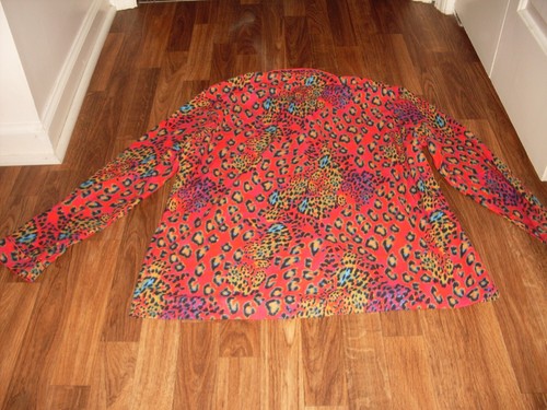 WOMENS WHITE MARK NIGHT WEAR 2 PIECE PAJAMA SET SIZE XL RED LEOPARD NWT - Picture 3 of 4
