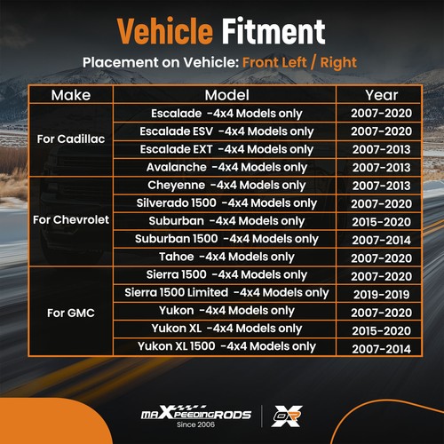 Eje CV para GMC Sierra Chevrolet Silverado 1500 5,3 L 6,2 L 4x4 2008-2020 - Imagen 6 de 12