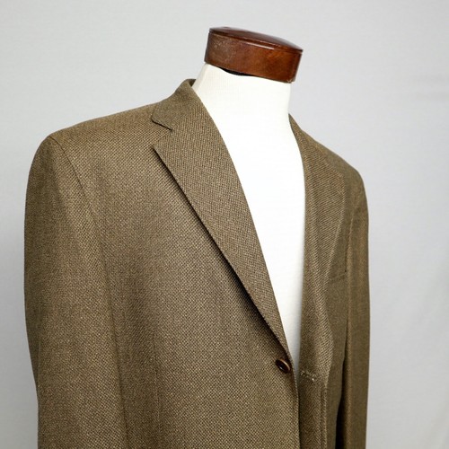 DANIEL CREMIEUX mens blazer, s 42 L, brown green, silk blend, 3 button, Dillards - Picture 7 of 12