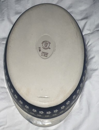 Vintage STUNNING Manfaktura Handpainted Boleslawiec Oval Casserole Dish - Picture 5 of 5